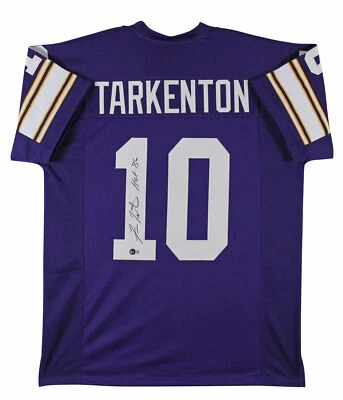Fran Tarkenton "HOF 86" Signed Purple Pro Style Jersey BAS Witnessed - Image 1 of 3