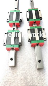 2 pcs HGR15-350mm Linear Rail & 4pcs HGW15CC Block Bearing Carriage - Picture 1 of 2