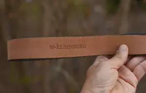 Kleinberg taglia: 33 cintura in pelle di bisonte marrone americano bisonte argento USA - Foto 1 di 8