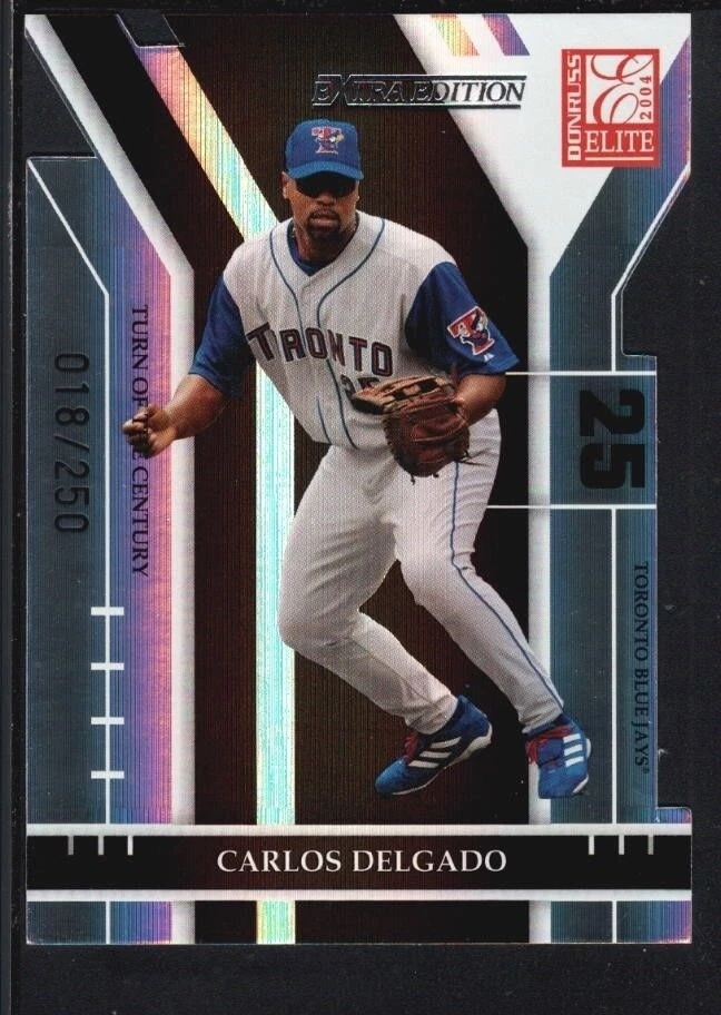 CARLOS DELGADO 2004 DONRUSS ELITE #68 TURN OF THE CENTURY BLUE JAYS SP #018/250 - Image 1 of 1