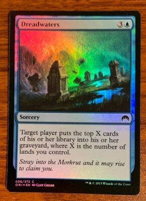 2015 Mtg Magic the Gathering Foil Origins Dreadwaters #56/272  - Image 1 of 2