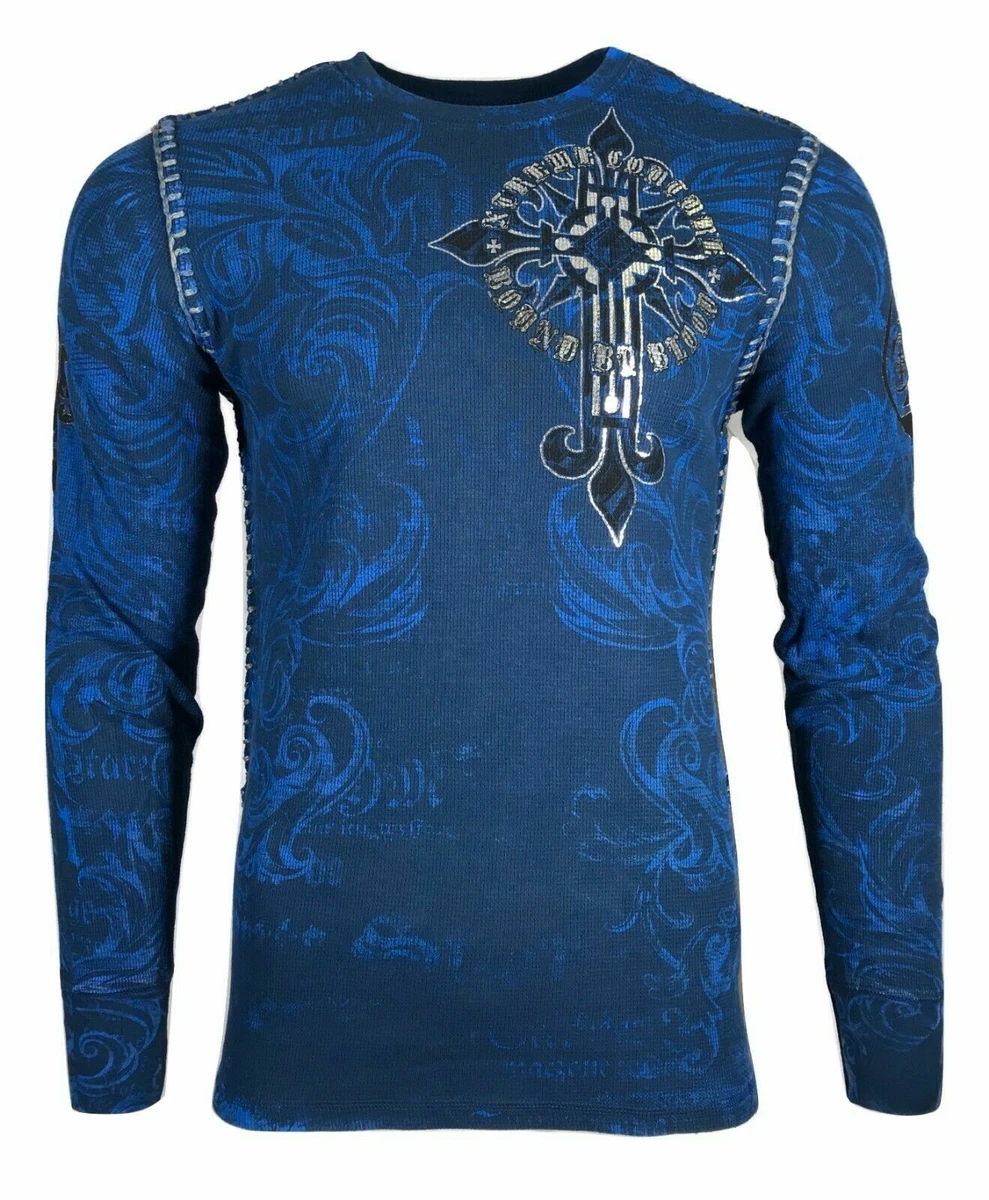 Camisas De Manga Corta Affliction Negro Para Hombres