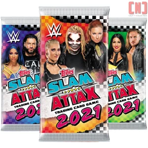 3x Topps Slam Attax 2021 WWE Wrestling Trading Cards Packs - Picture 1 of 1