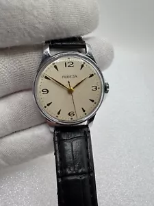 Vintage USSR Soviet Era Watch Pobeda White Dial 1MchZ 15 Jewels Chrome Case - Picture 1 of 10
