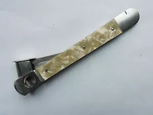 Vintage Cigar Cutter With Marbled Celluloid Panels-Beautiful Condition - Picture 1 of 4