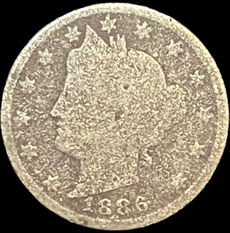 1886 U.S. Liberty V Nickel Key Date Low Mintage Cover