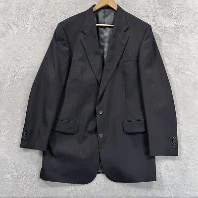 Cricketeer Jacket Men 44 XL Blue 100% Wool Blazer Sport Coat Pinstripe - Image 1 of 4