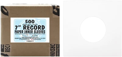 (500) 7" Record Inner Sleeves - White ARCHIVAL Paper ACID FREE 45rpm - #07IW Foto 1 de 4