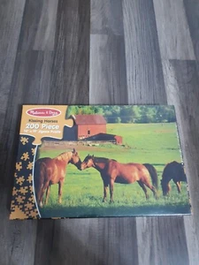 NWTMelissa & Doug Kissing Horses 200 Piece Red Barn Farm Childrens Jigsaw Puzzle - Picture 1 of 5