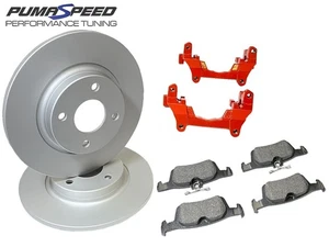 KIT CONVERSIÓN DISCO TRASERO PUMASPEED FORD FIESTA MK8 ST CUSTOM 280MM - ROJO - LISO - Imagen 1 de 5
