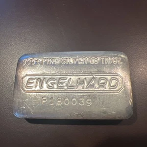 10oz Engelhard .999 Silver Poured Loaf Bars - Picture 1 of 1