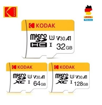 Kodak SD Karte 32 GB 64GB 128GB 256GB SDXC Class 10 V30 U3 4K Speicherkarte - Bild 1 von 4