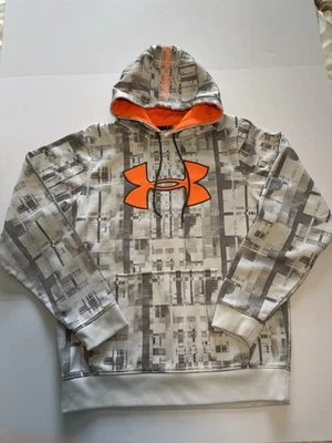 Under Armour Hombres Mediano Camuflaje Sudadera con Capucha Naranja Gris Suelto Pullover Caza Deportes Foto 1 de 4