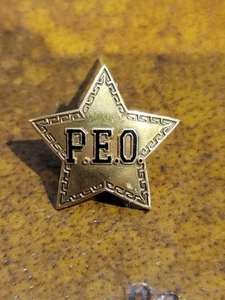 1936 Iowa. 14K Solid Gold P.E.O Sisterhood Sorority Pin Badge. Named pin. - Picture 1 of 4