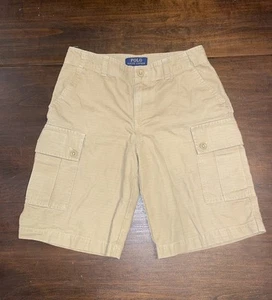 Polo Ralph Lauren Cargo Shorts Boys Youth Size 10 Khaki Beige Baggy Skater - Picture 1 of 3