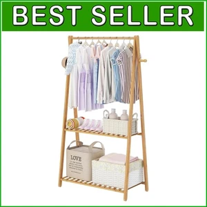 Portable Mini Toddler Clothes Rack with Shelves - Lightweight & Stylish Solution - Picture 1 of 8