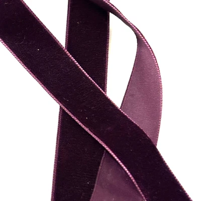 Offray Velvet Ribbon Crush Resistant Single Sided 7/8" Burgundy 10 yds - Image 1 of 2