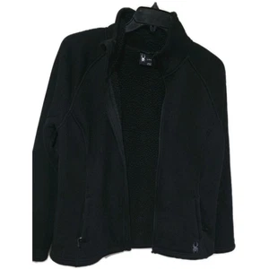 Spyder Size L Jacket. **DEFECTIVE ** Black Sherpa Lined Zippered Pockets Womens - Picture 1 of 7