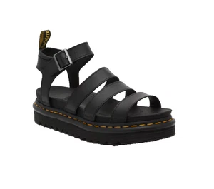 Dr. Martens Blaire Platform Sandal Women's 9 Black Strappy Adjustable Leather - Picture 1 of 19