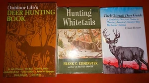 Lot of 3 Whitetail Deer Hunting HC Books (Edminster, Heuser, Outdoor Life) - Imagen 1 de 20