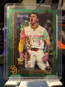 2025 Topps Serie 1 Jackson Merrill #125 Holofoil Verde/99 Padres de San Diego - Imagen 1 de 2