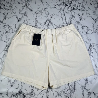 Pantalones Cortos Ripstop FRED PERRY Para Hombres Crudo Crema Tejido TALLA 2XL NUEVOS CON ETIQUETAS Auténticos S7185 Foto 1 de 4