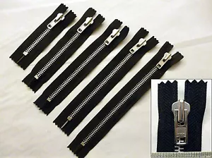 Reißverschluss, Reißverschluss, schwer 8, geschlossenes Ende, Metall YKK, schwarz 3,4,5,6,7,8,9,10,12,15,20" - Bild 1 von 17