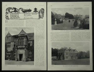 Boyton House Wiltshire Major Henry Nevile Fane 1910 7 Page Photo Article 6550 - Picture 1 of 3
