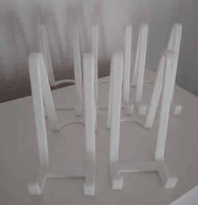 5x Tellerständer Bücherständer Ständer Aufsteller weiß Plastik 15x15x7,5cm NEU - Bild 1 von 4