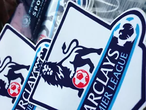 ENGLISH PREMIER LEAGUE 2013-16 SLEEVE BADGES (PAIR) REPLICA SIZE SPORTING ID. - Picture 1 of 4