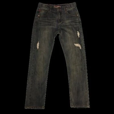 TOMMY HILFIGER Destructed Rebel Skinny Denim Blue Jeans Boys 12 Adjustable Waist - Image 1 of 4