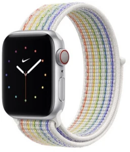 GENUINE APPLE WATCH 38MM 40MM 41MM PRIDE 2021 LGBTQ SPORT LOOP BAND STRAP MULTI - Afbeelding 1 van 7