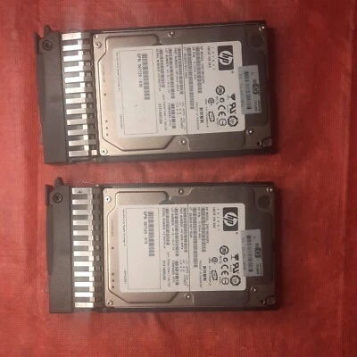 2x HP 146GB 15K SAS Dual Port HDD Hard Disk Drive w/ Caddy 504334-001 504064-003 - Image 1 of 2