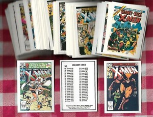 1990 Uncanny X-MEN COVERS 1 I Complete set (90) + Header card Comic Images