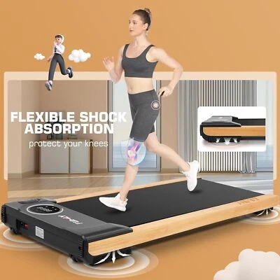 Wooden Walking Pad Treadmill 300lbs Weight Capacity 2.5hp Treadmill Machine US - Image 1 of 4