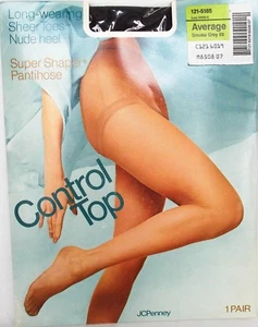 JC Penny Super Shaper Pantihose Control Superior Promedio Humo Gris 85 Punteras Transparentes - Imagen 1 de 6