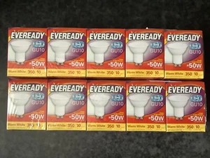 GU10 LED Bulbs Spot light Lamps Warm White Down lights 50W 4.2W NEW. 10pack - Picture 1 of 3
