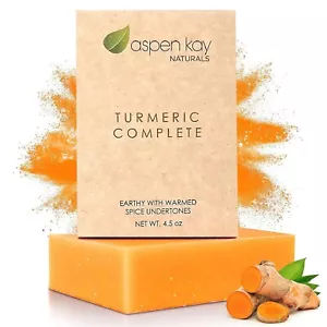 Turmeric Soap Bar for Body & Face - Made with Natural and Organic Ingredients. G - Picture 1 of 8