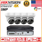 Hikvision 4K 8Mp 4Ch 4Poe Security Cctv System Kit Colorvu 5Mp Ip Camera Mic Lot