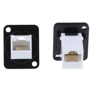 Rj45 network connector metal panel socket D-type Zinc Alloy mounting C Gw.WG - Afbeelding 1 van 12