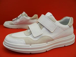 Ecco Sneaker Turnschuhe Laufschuhe Klettverschluss Damen Schuhe Leder Gr.40 Weiß - Bild 1 von 9