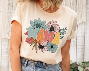 Retro Floral Mama T-Shirt, Mom Shirt for Mom for Mother's Day, Mother's Day - Picture 1 of 4