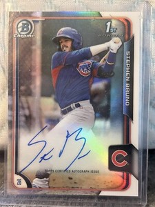 2015 BOWMAN CHROME 1ST STEPHEN BRUNO ROOKIE AUTO REFRACTOR #/499