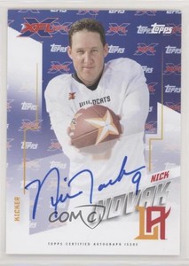 2020 Topps XFL Auto Nick Novak #AU-NN Auto