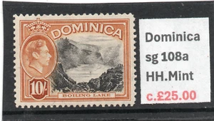Dominica GV1 1938-47 10er Jahre. Schwarz & Braun-Orange SG 108A HH.Neuwertig - Bild 1 von 2