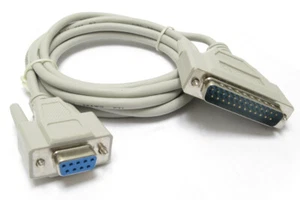 Serial Modem Cable, DB-9 Female to DB-25 Male, 6ft DATMODEM06 - Picture 1 of 1