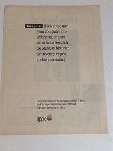 1993 Apple Computer Vintage Print Ad Advertisement pa13 - Picture 1 of 3