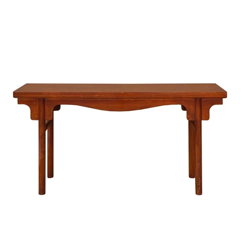 Chinese Brown Wood Plank Plain Ming Style Altar Console Table cs7450 Cover