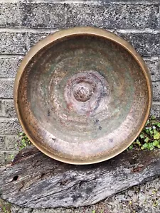 Stunning Large Bronze Middle Eastern Bowl With Inscriptions. 18th C - Picture 1 of 13