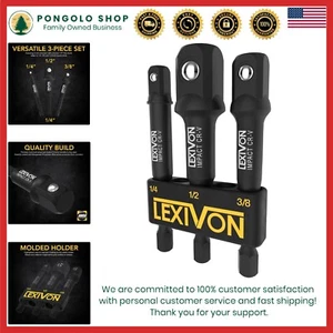 Heavy-Duty 3" Extension Bit with Organizer | 1/4", 3/8", 1/2" Drive Adapters - Picture 1 of 8